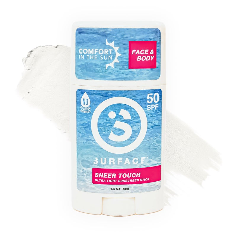 surface sun systems Surface TROPIX Sheer Touch Sunscreen Stick, Water Resistant, UVA/UVB Broad Spectrum, Fast Drying Protection, PABA Free - SPF 50-1 PACK - Image 1